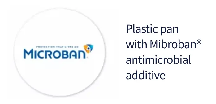 Plastic pan with Microban